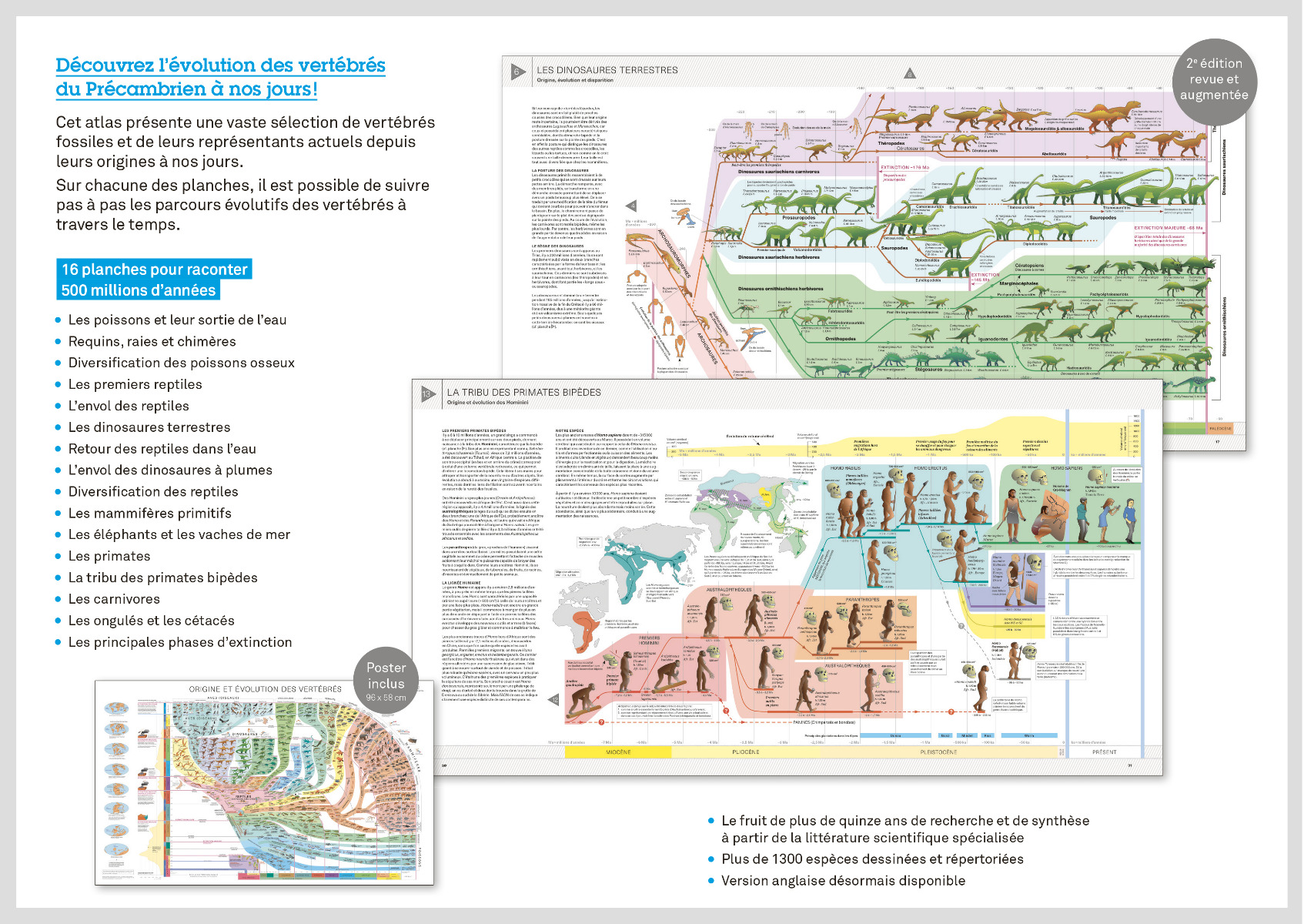 Flyer de présentation du livre «L'Atlas des vertébrés»